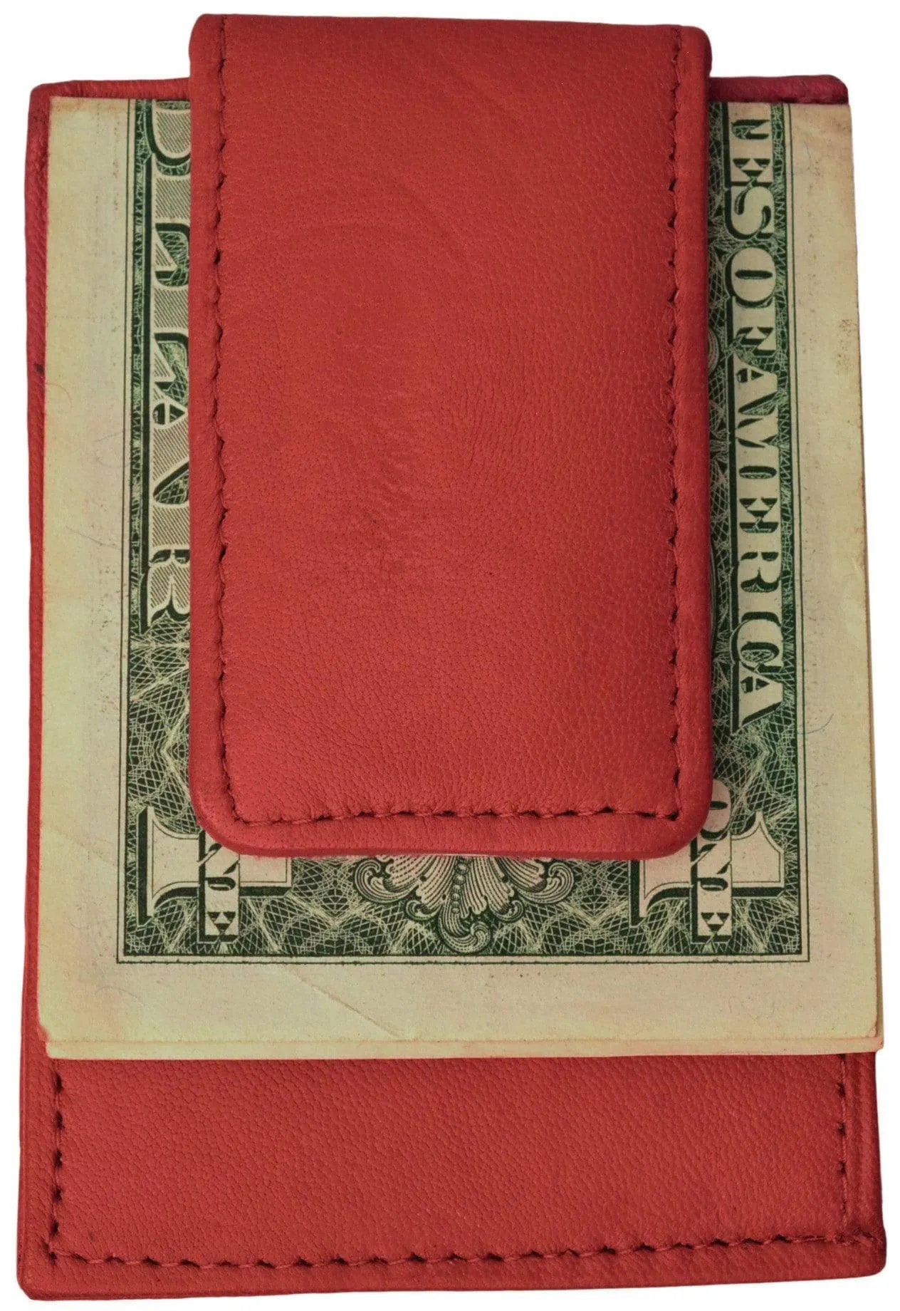 Mens Genuine Leather Money Clip Credit Card Holder Wallet Multiple Colors 1010R (C)