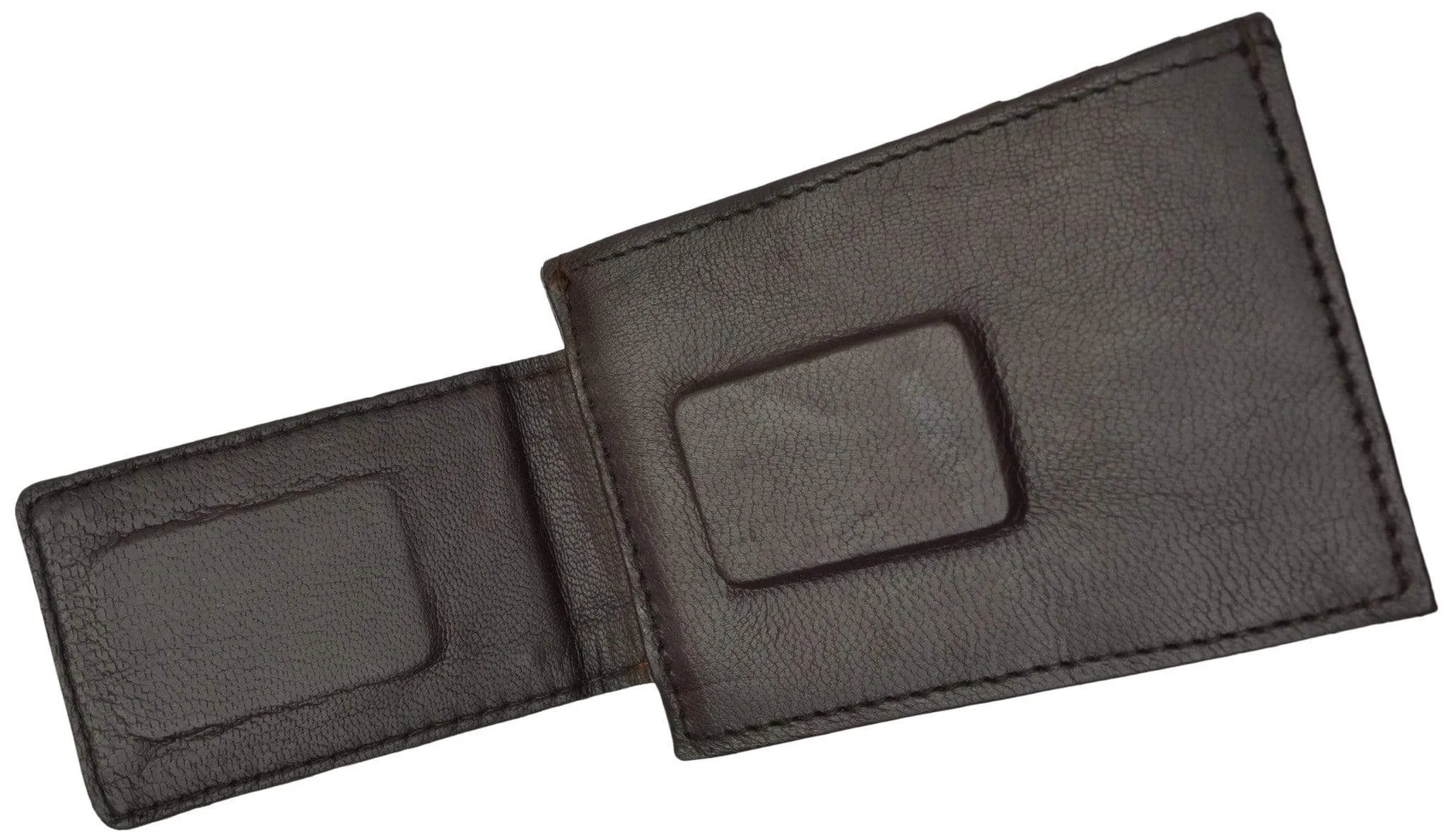 Mens Genuine Leather Money Clip Credit Card Holder Wallet Multiple Colors 1010R (C)