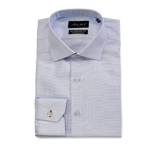 Men's Micro Check Shirt Light Blue