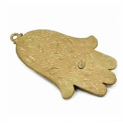 Michal Golan Gold Tone/Multi-Colored Stones & Crystals Large Wall Hamsa