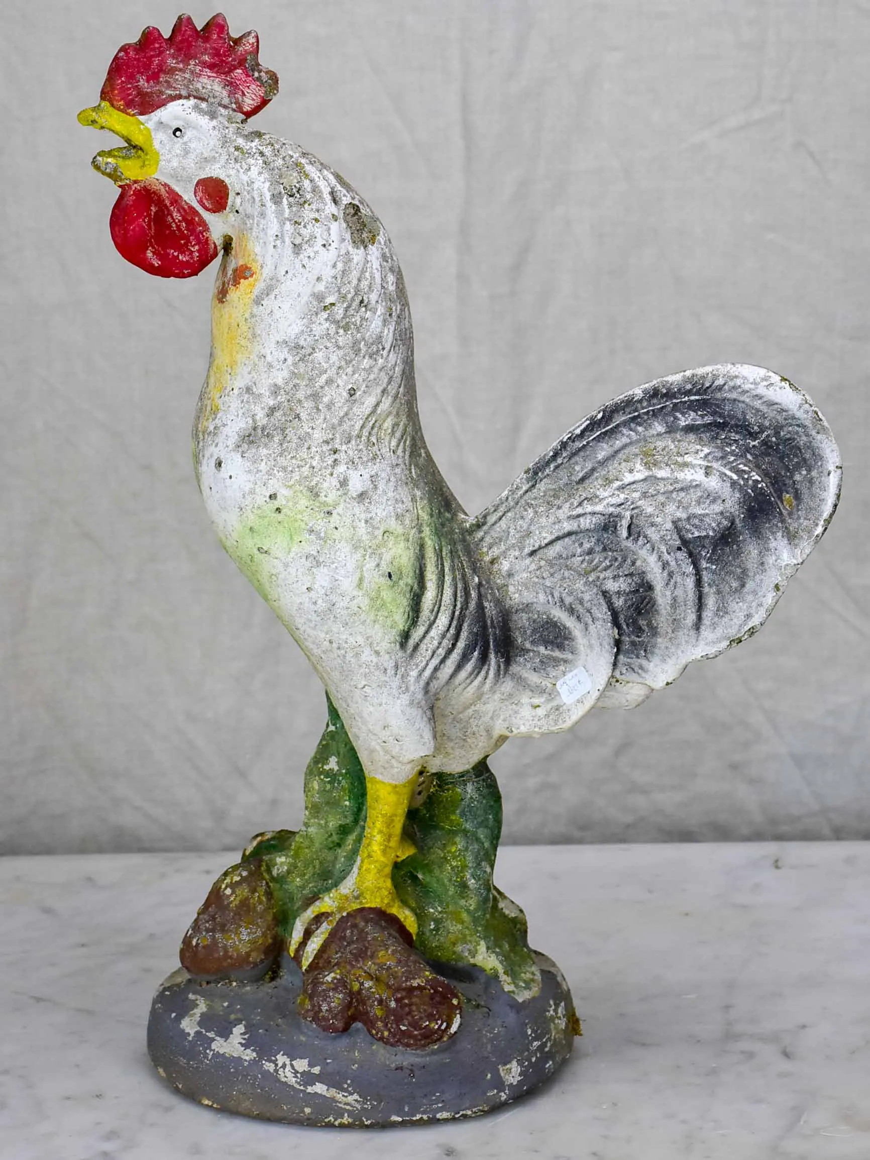 Mid-Century French cement rooster