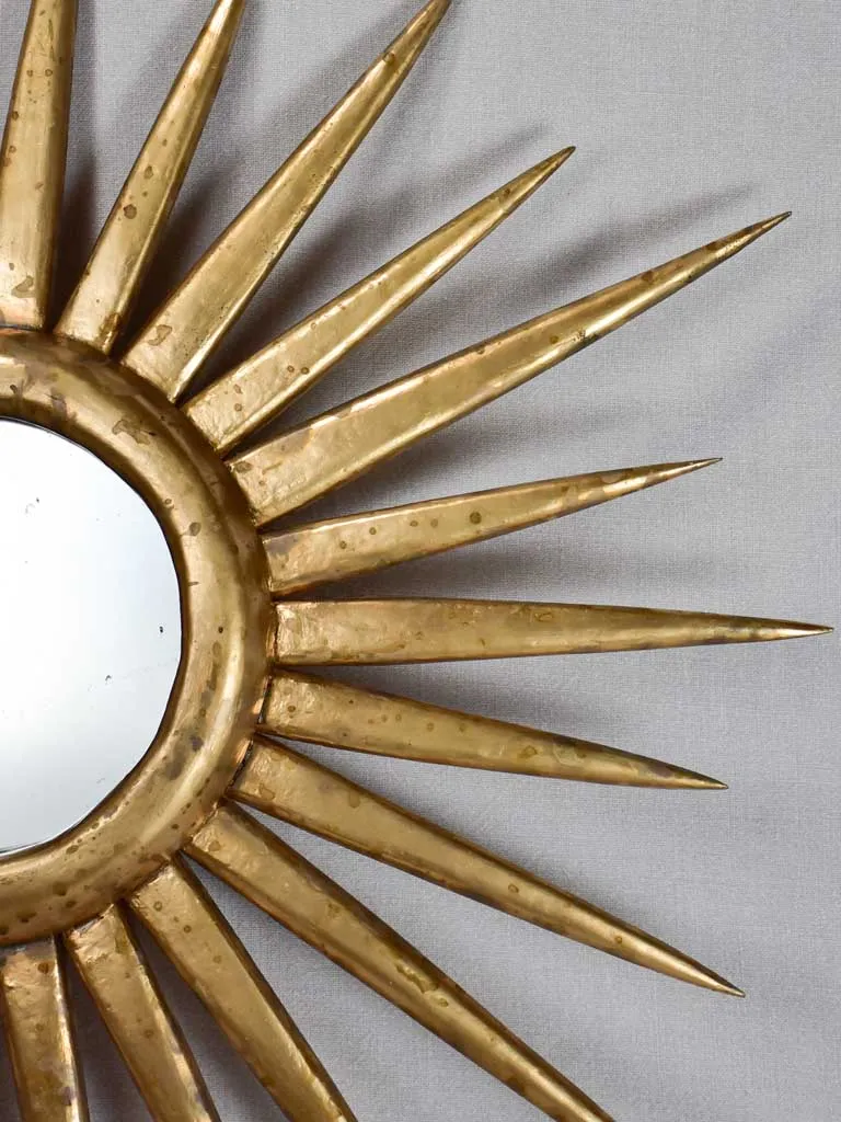 Mid century sunburst mirror 33"