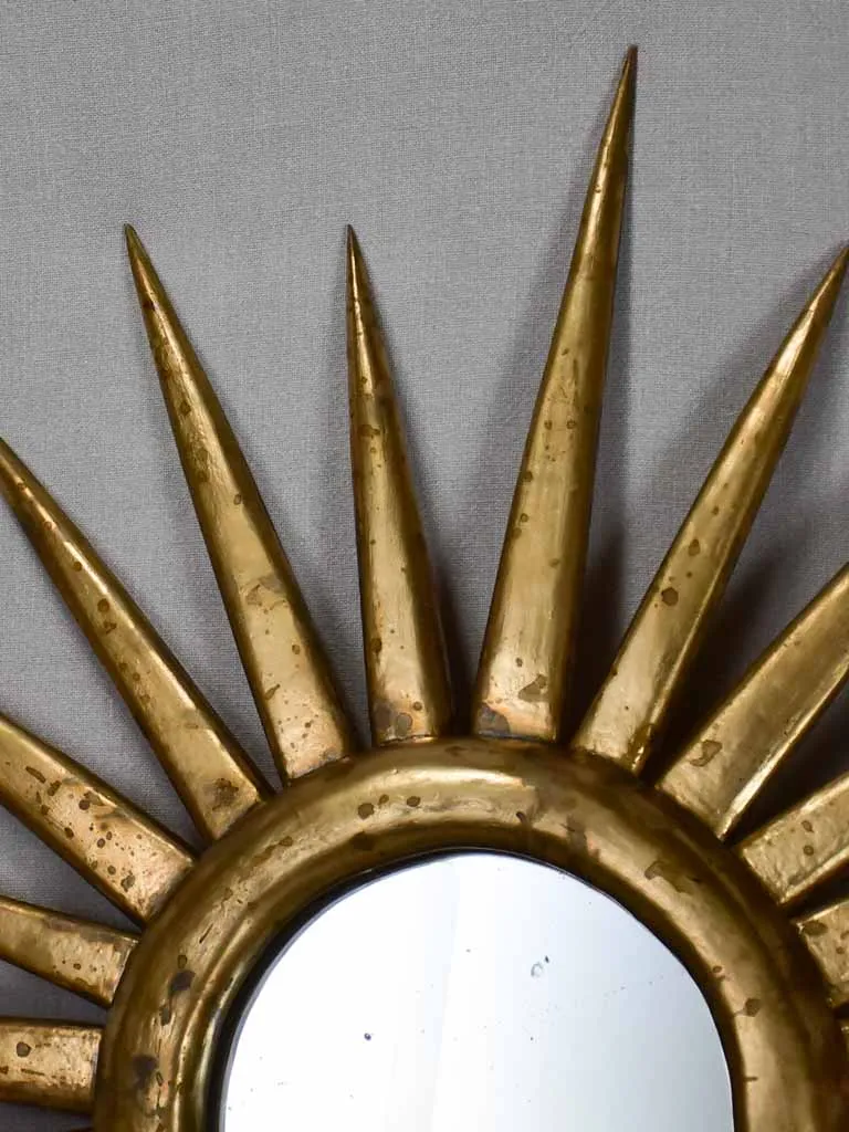 Mid century sunburst mirror 33"