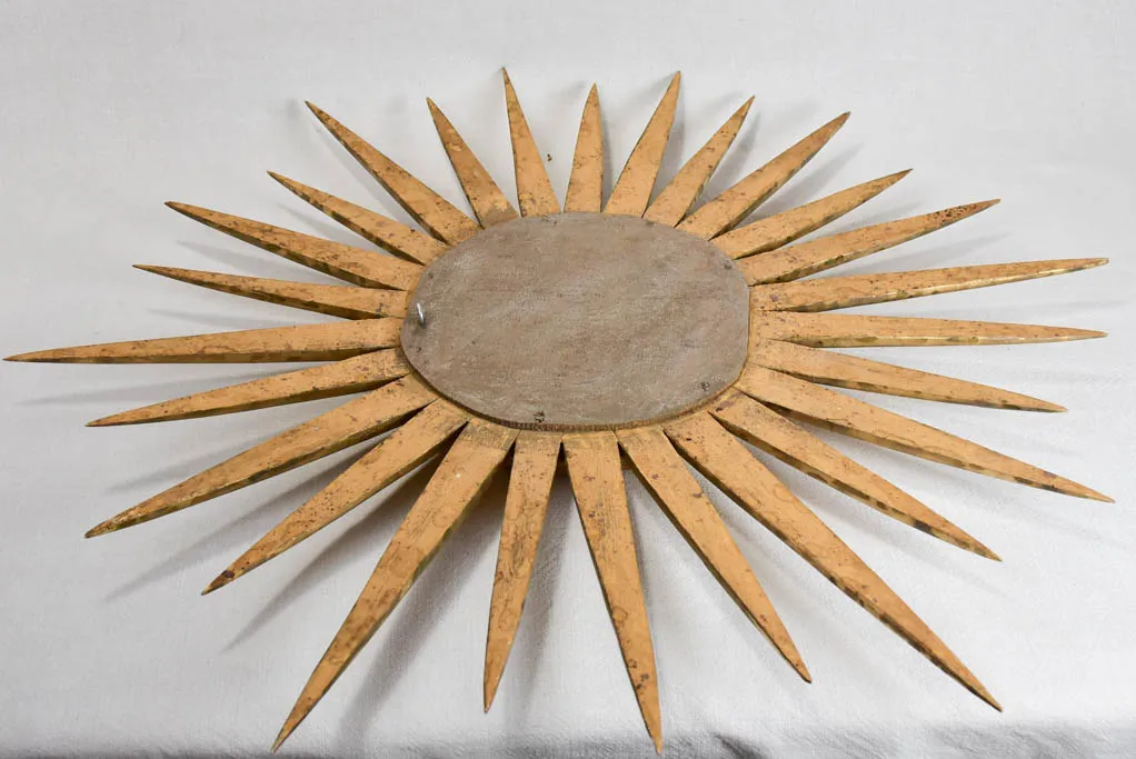 Mid century sunburst mirror 33"