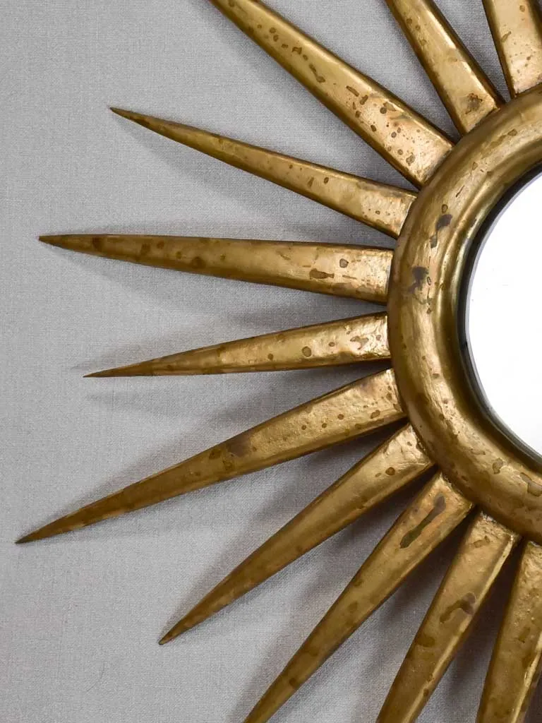 Mid century sunburst mirror 33"