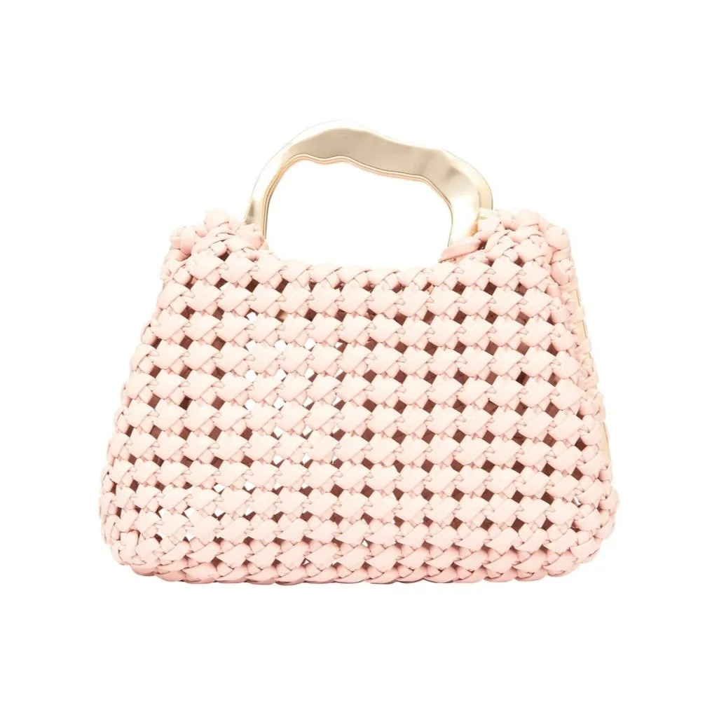 Mini Weave Clutch | Blush