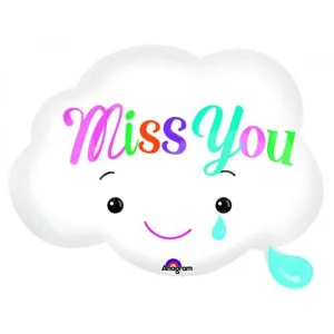 Miss You Cloud Junior Shape Foil Balloon