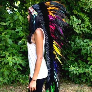 Mixed Colors War Bonnet - 130cm