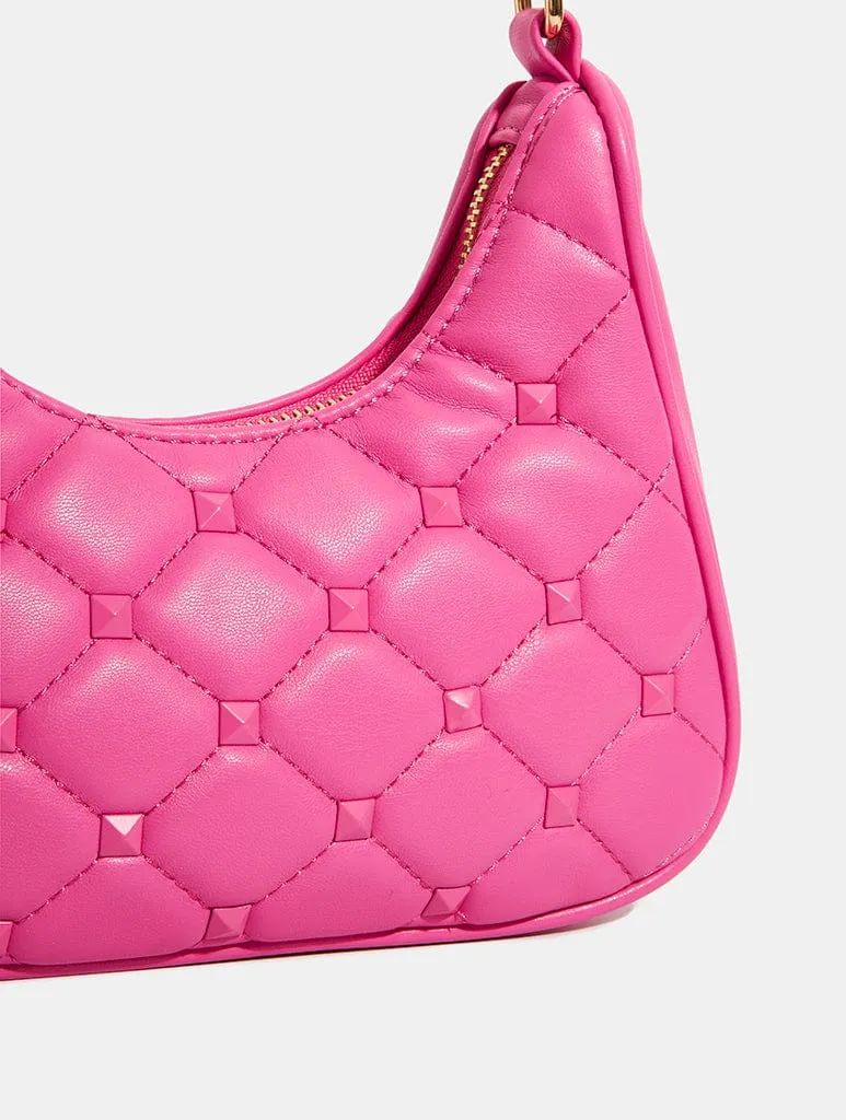 Miya Pink Studded Cross Body Bag