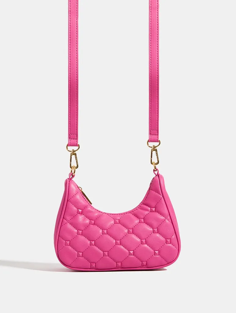 Miya Pink Studded Cross Body Bag