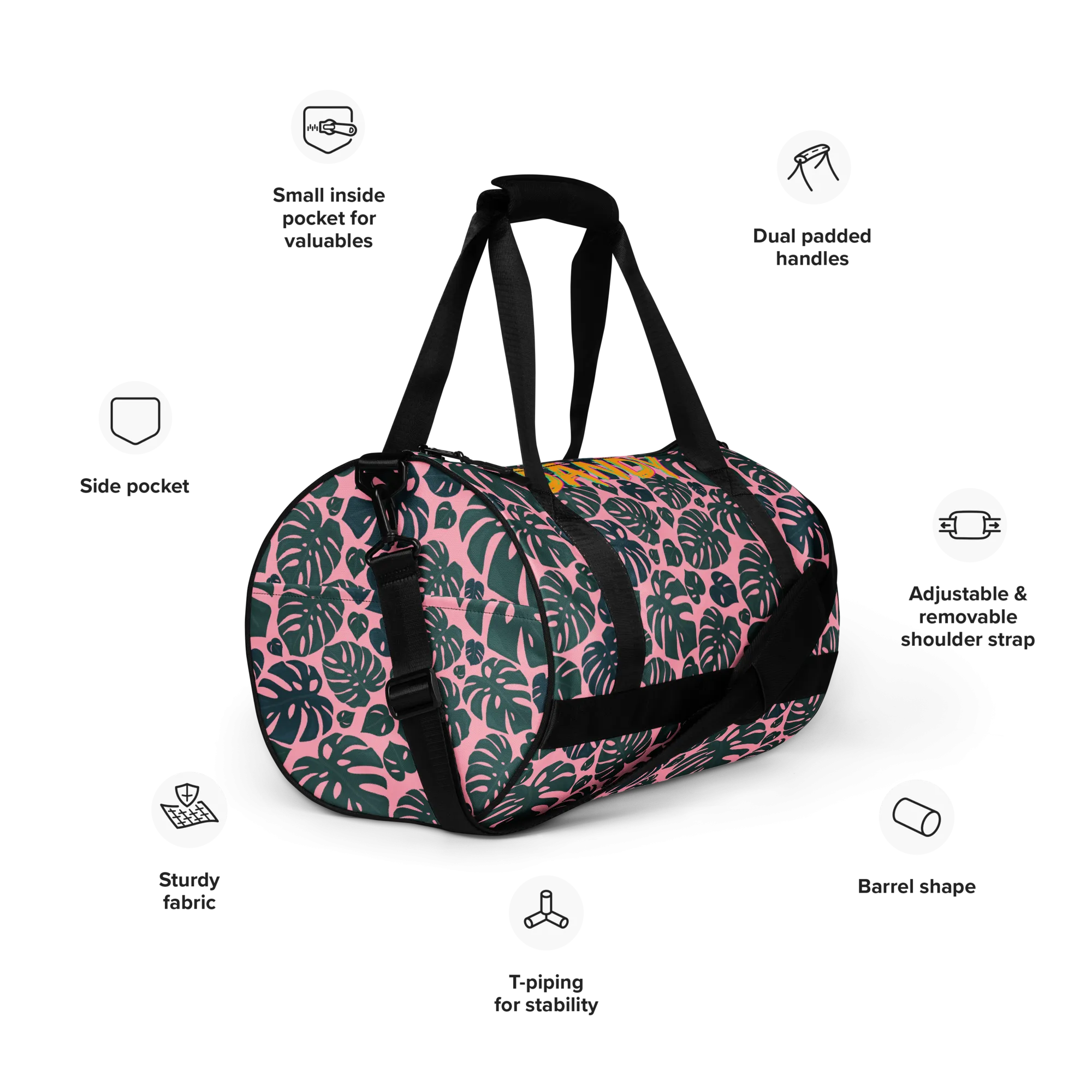 Monstera gym bag