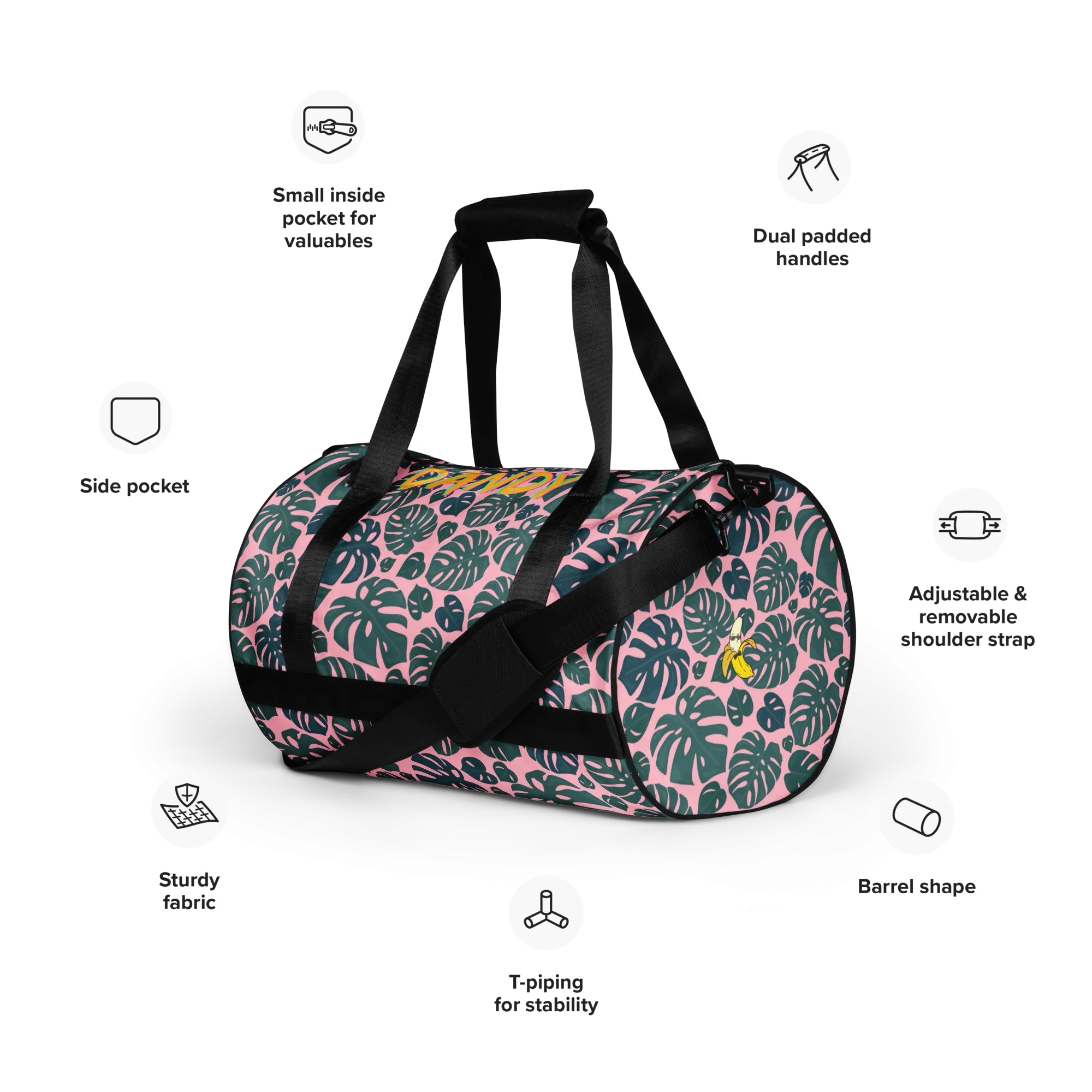 Monstera gym bag