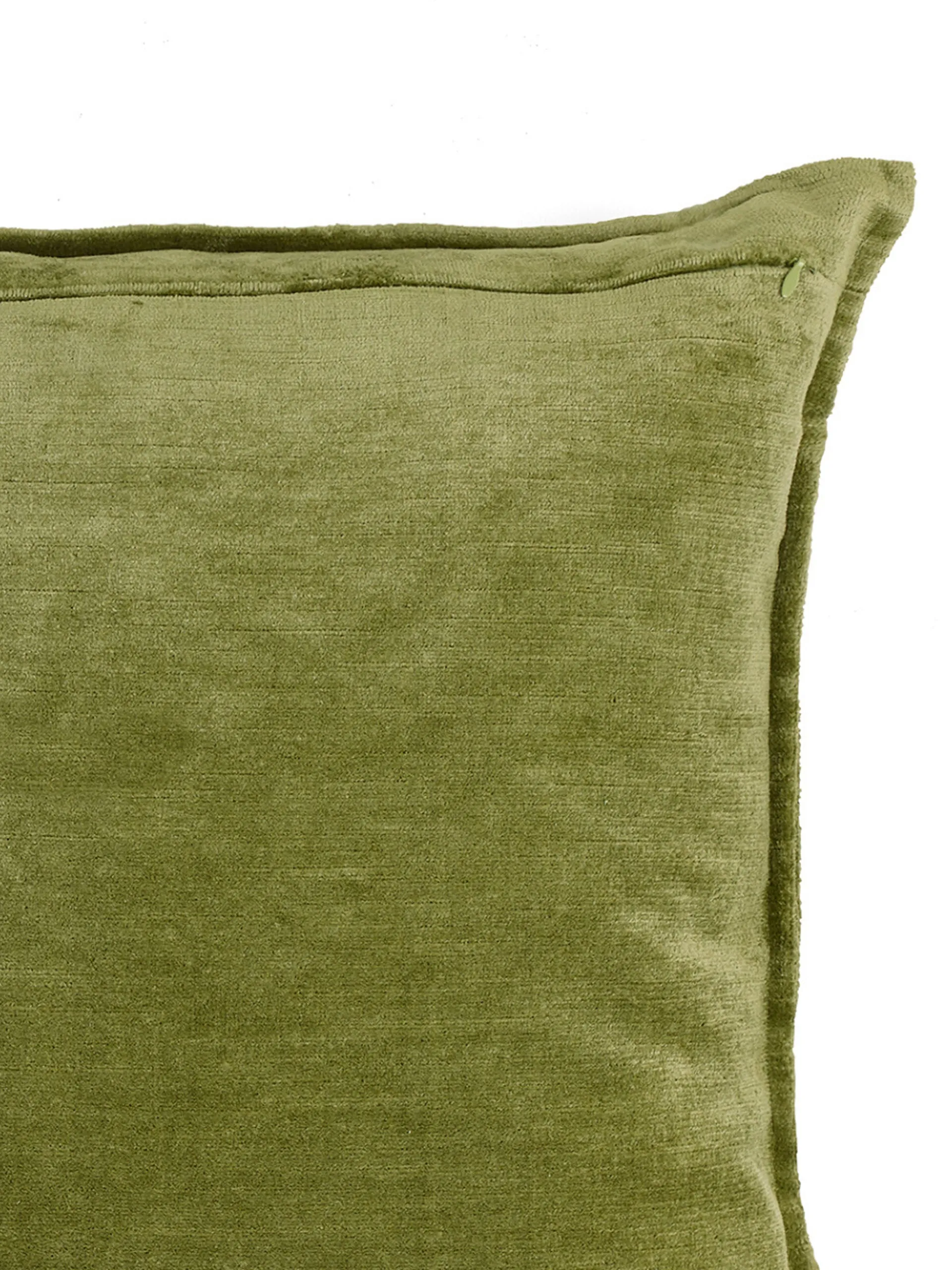 Moss verity linen velvet rectangular cushion
