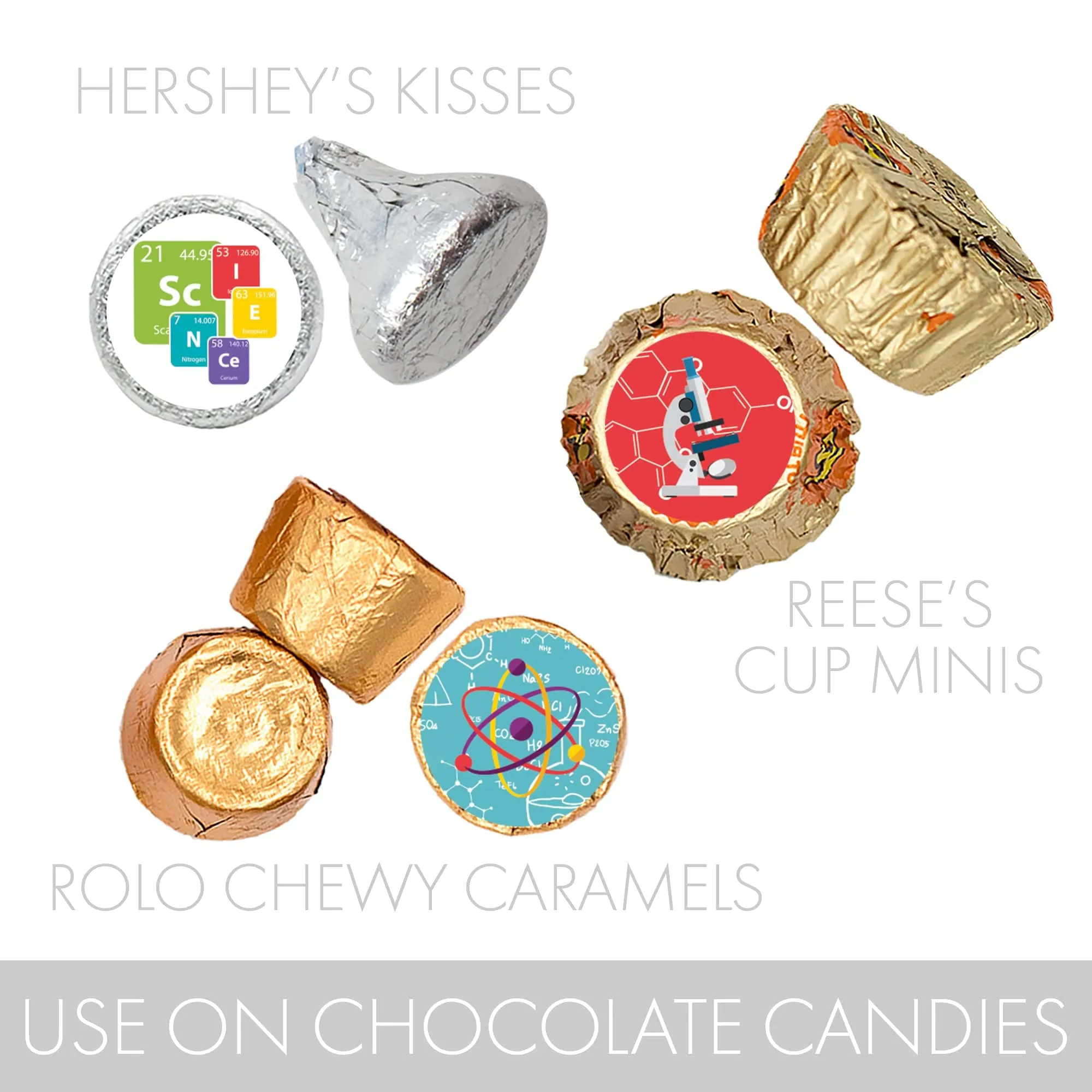 Motivational Teacher Reward Stickers for Students: Chemistry Science Theme (1,080 Stickers)