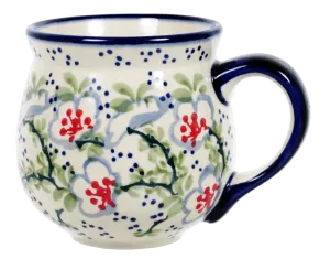 Mug, Belly Mug, 10oz Medium in "Flowers & Lace" by Manufaktura | K090U-P372