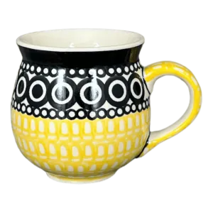 Mug, Belly Mug, 10oz Medium in "Night Owl" by Manufaktura | K090M-13ZO