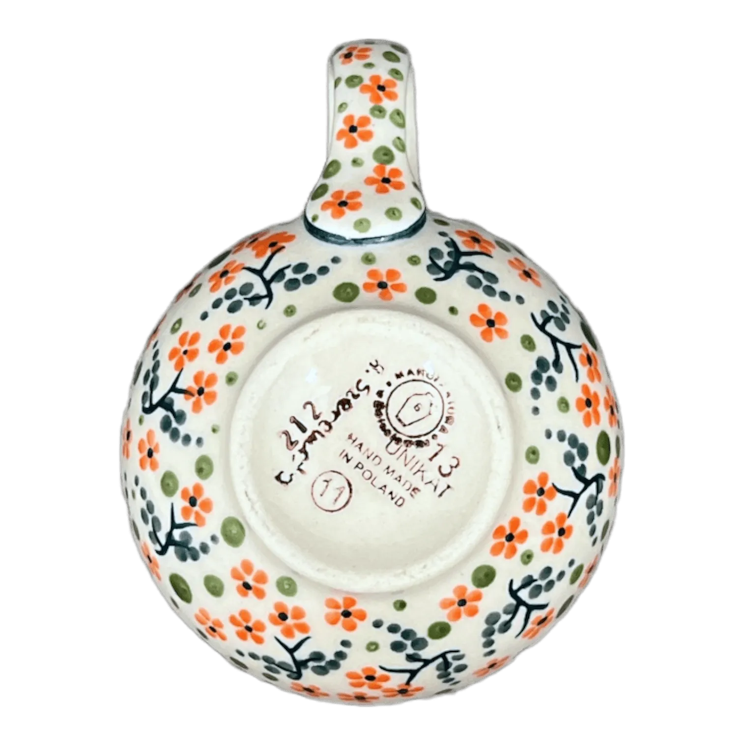 Mug, Belly Mug, 10oz Medium in "Peach Blossoms" by Manufaktura | K090S-AS46