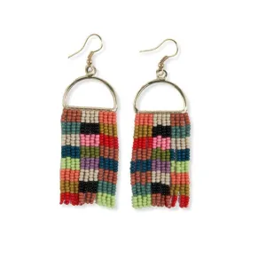 Multi Check on Arch Fringe Earrings