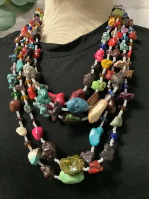 Multi colored stone necklace