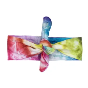 Multi-Colored Tie-Dye Knotted Headband