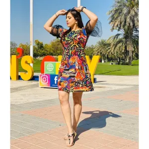 Multicolored Stylish Dress