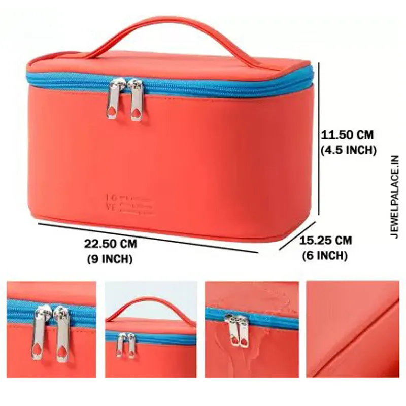 Multipurpose PU Leather Waterproof Zipper Cosmetic Storage JH3671