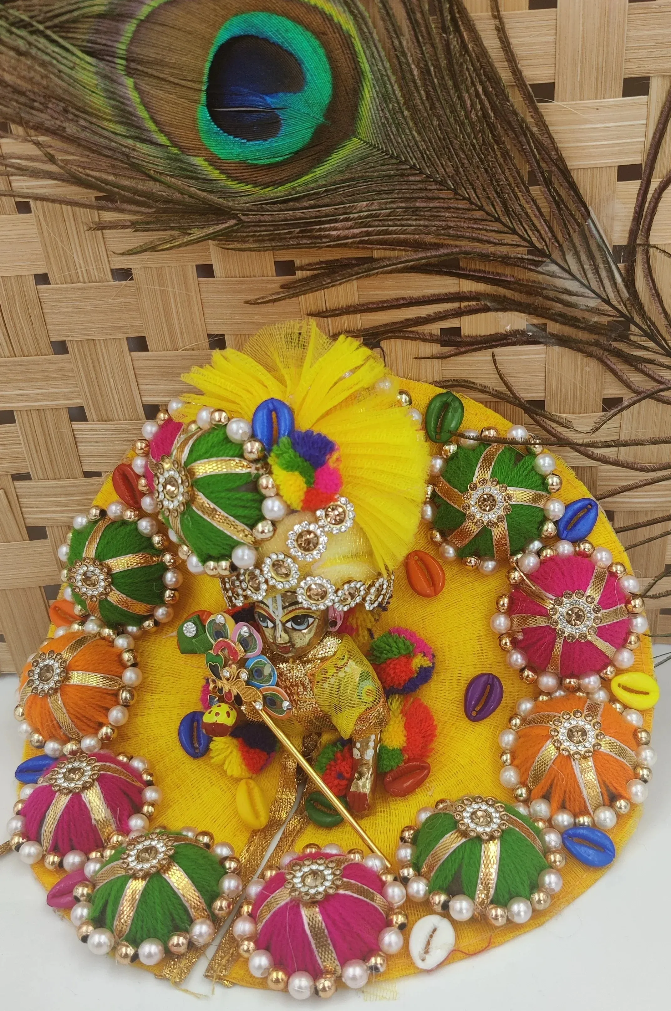 navratri laddu gopal dress with pagdi