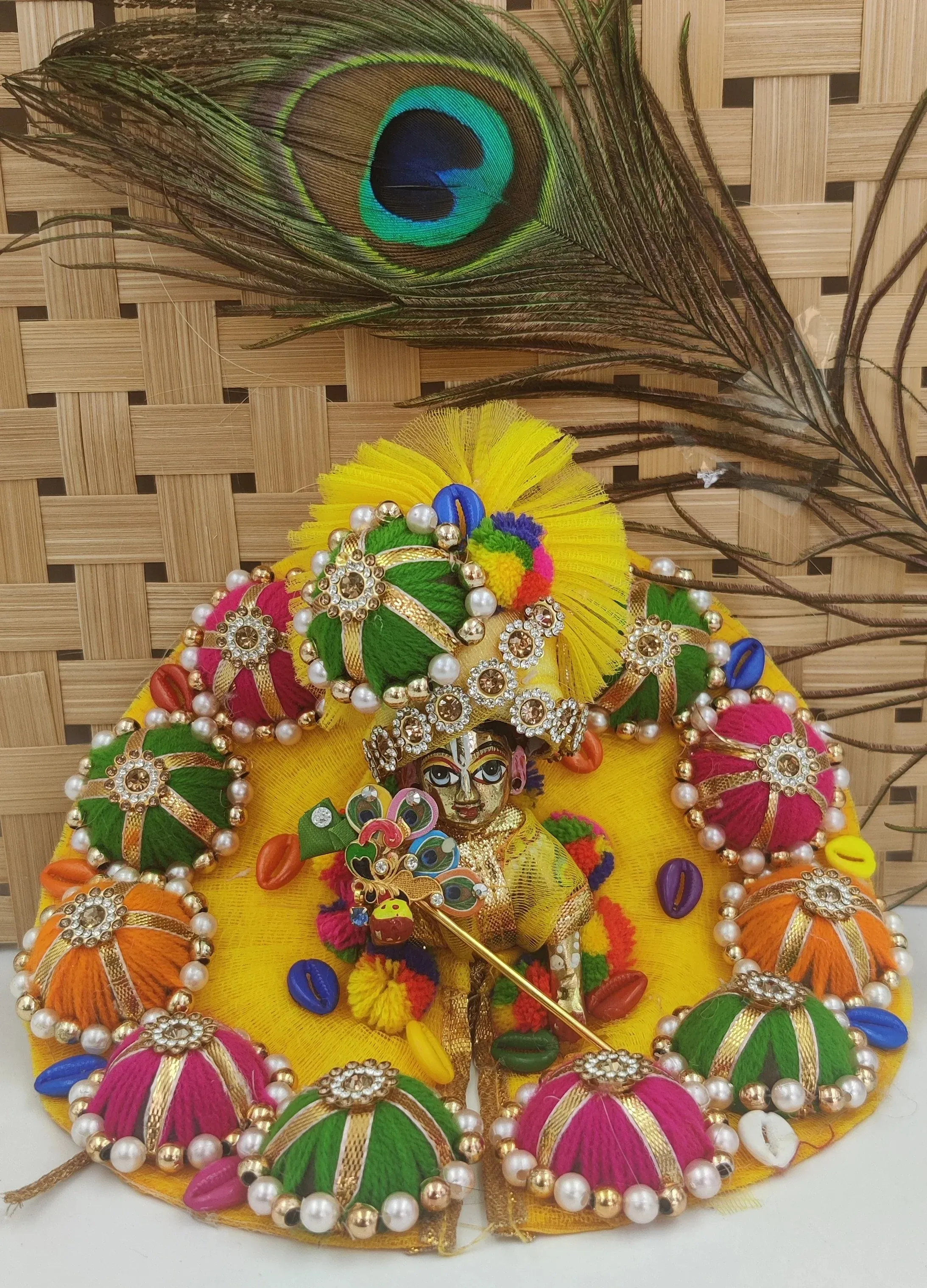 navratri laddu gopal dress with pagdi