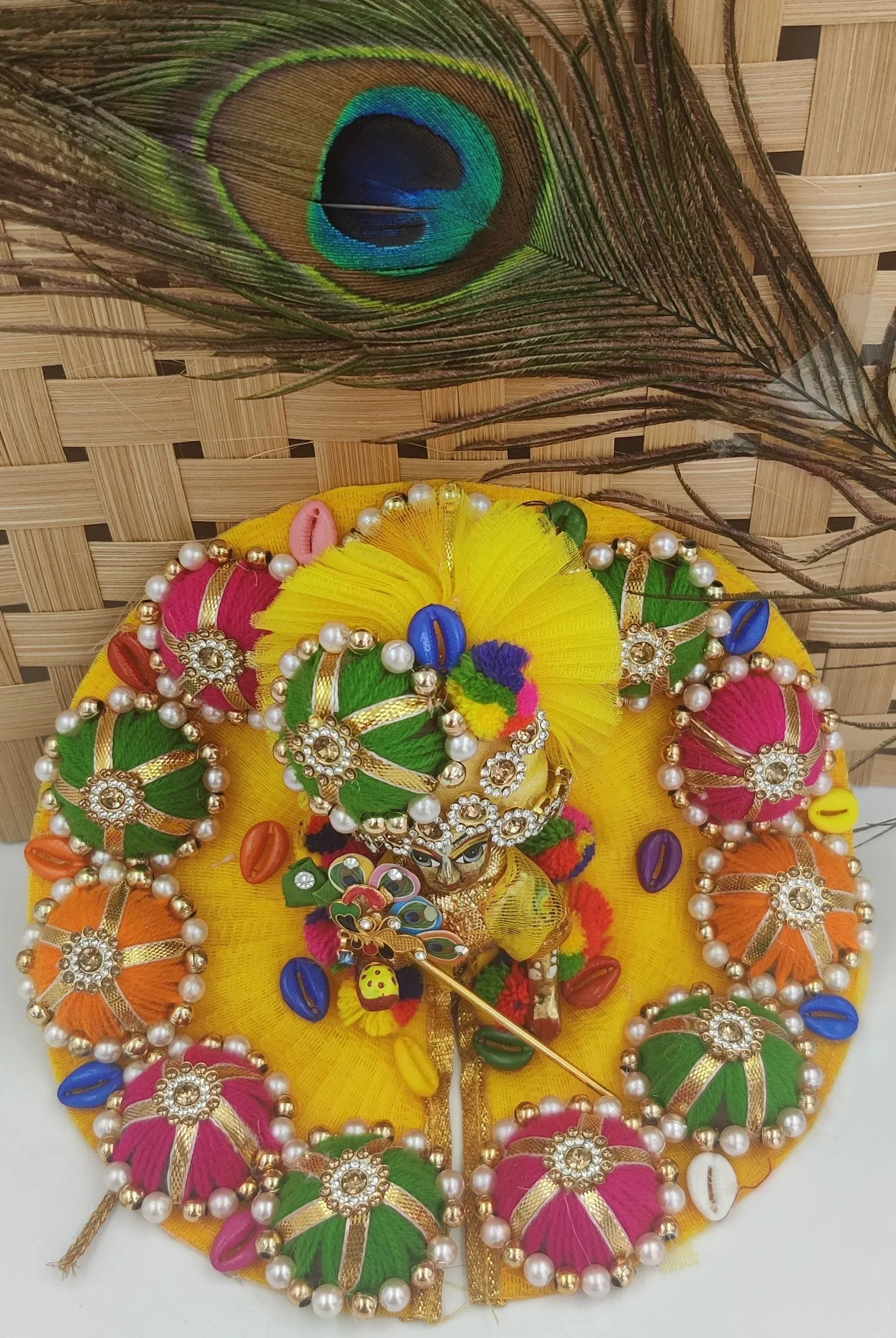 navratri laddu gopal dress with pagdi