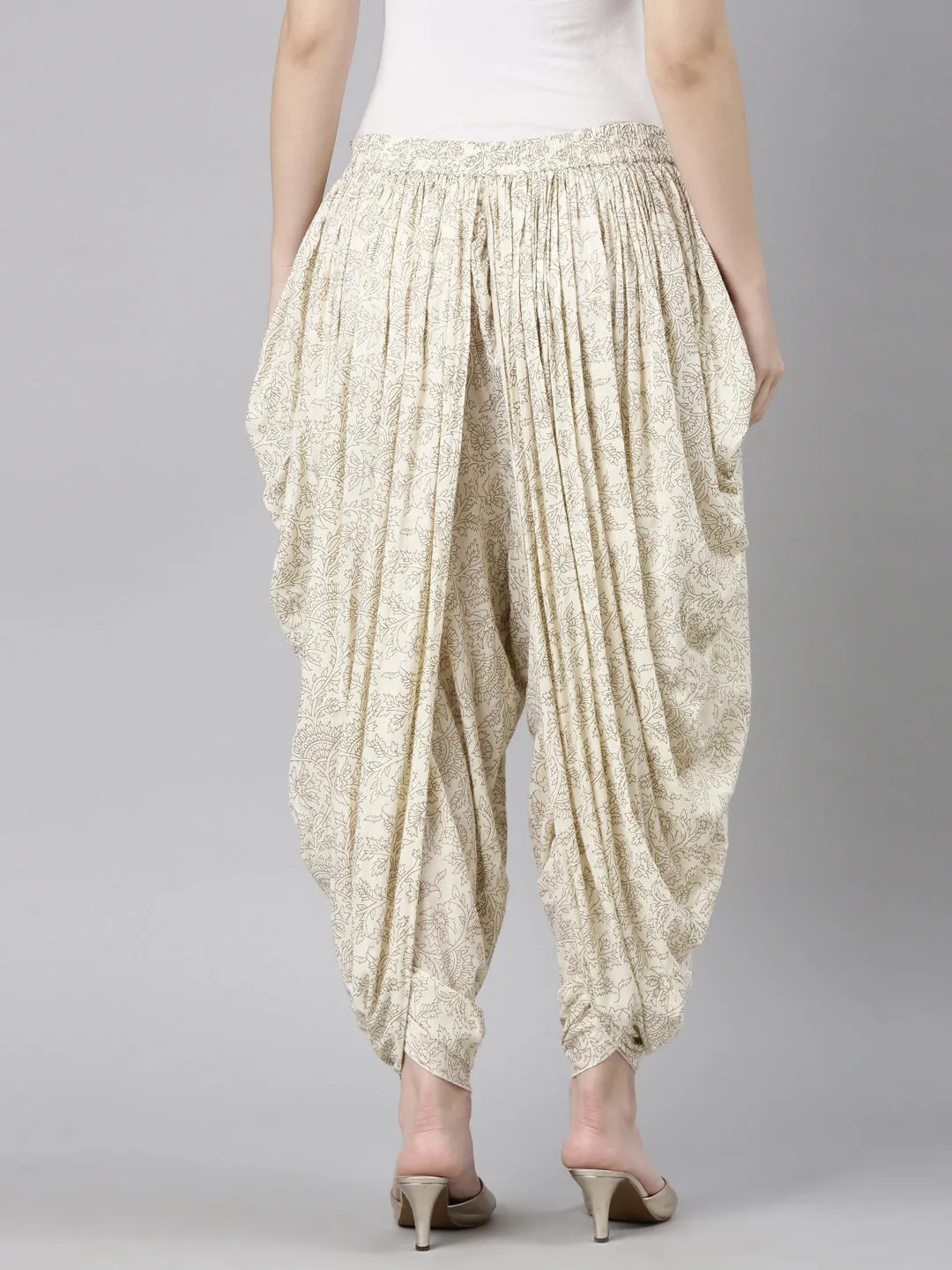 Neeru's Beige Color Dhoti Pant