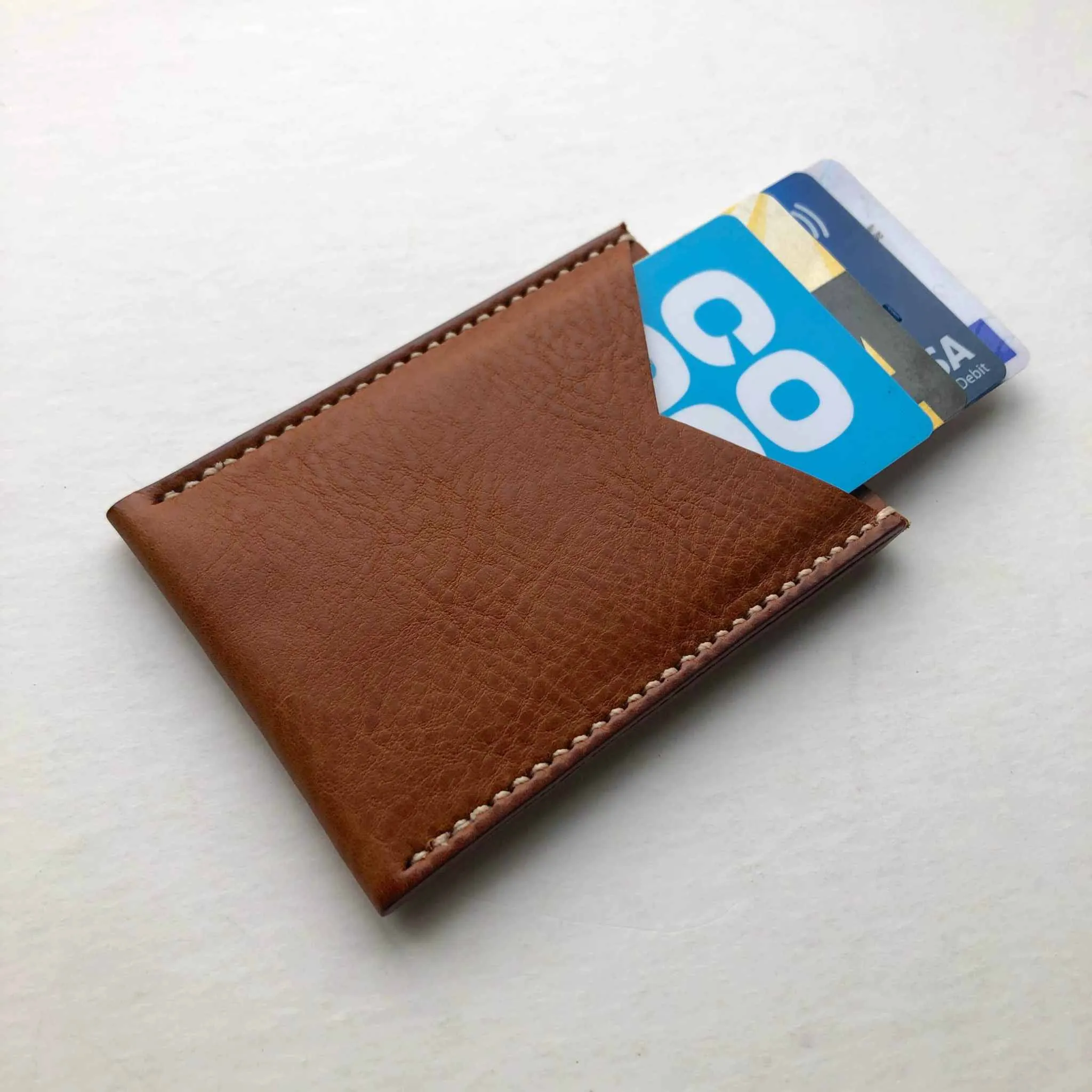 Nomad Leather Card Wallet Sleeve in Black or Tan