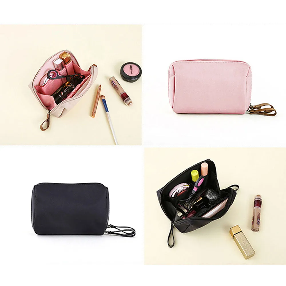 Nylon Waterproof Portable Cosmetic Bag