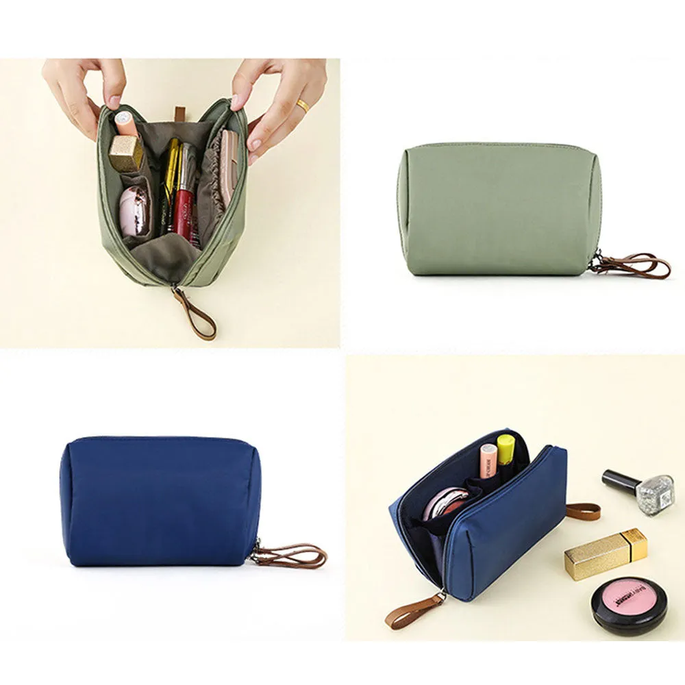 Nylon Waterproof Portable Cosmetic Bag