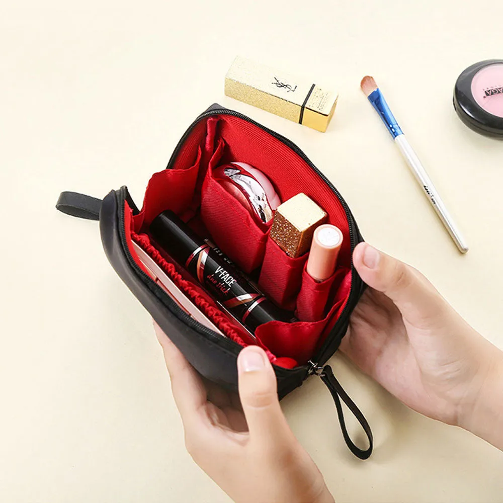Nylon Waterproof Portable Cosmetic Bag