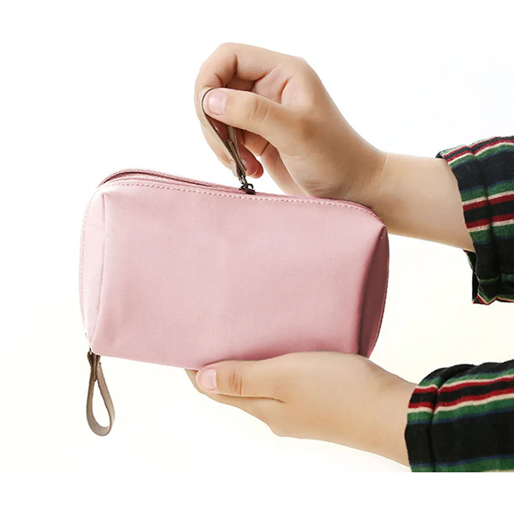 Nylon Waterproof Portable Cosmetic Bag