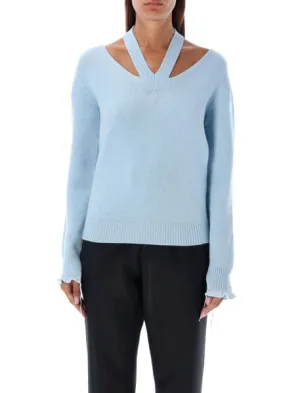 OFF THE SHOULDER RAFFIA PULLOVER