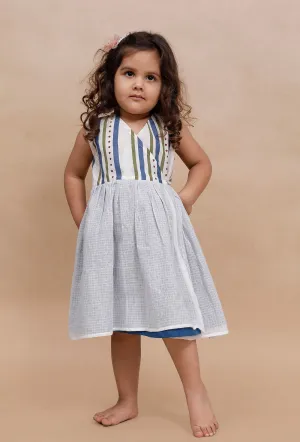 Off-white multi colored striped Dress
