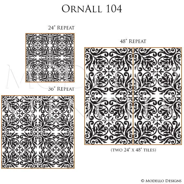 OrnAll104 Custom Vinyl Stencil