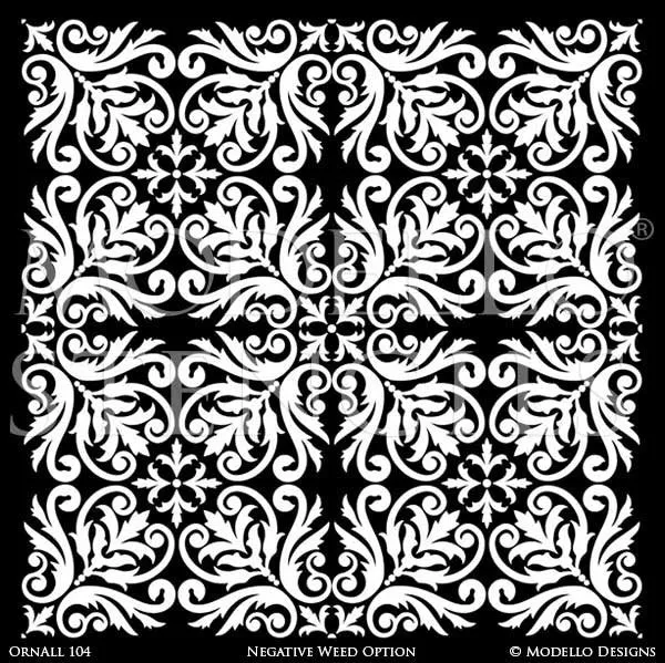 OrnAll104 Custom Vinyl Stencil