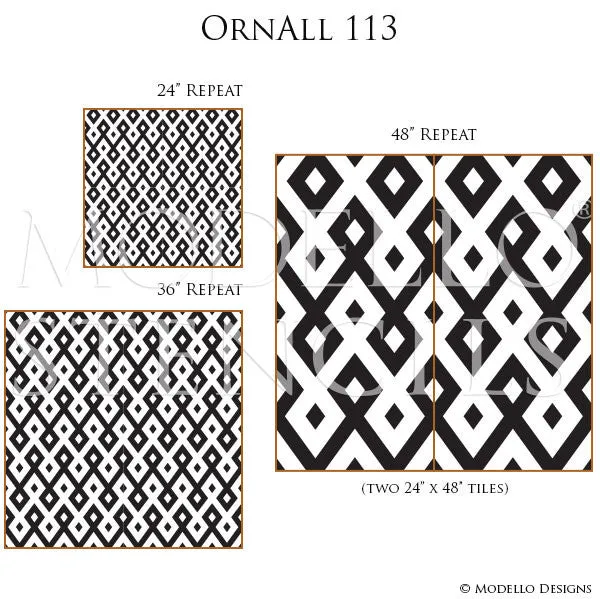 OrnAll113 Custom Vinyl Stencil