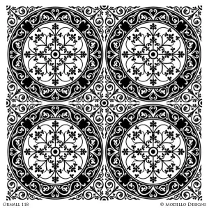 OrnAll118 Custom Vinyl Stencil