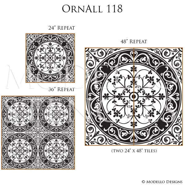 OrnAll118 Custom Vinyl Stencil