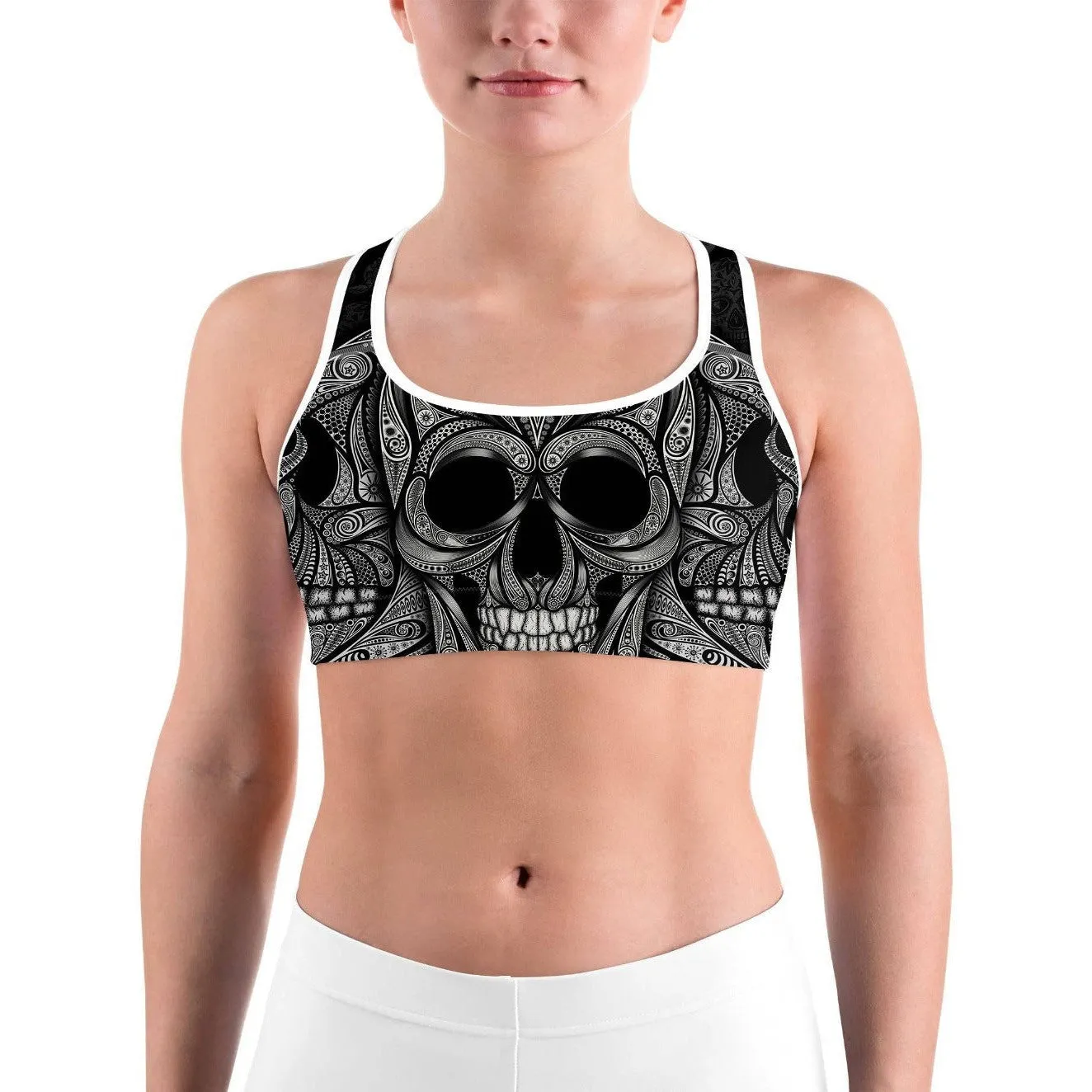 Ornamental Skull Sports Bra