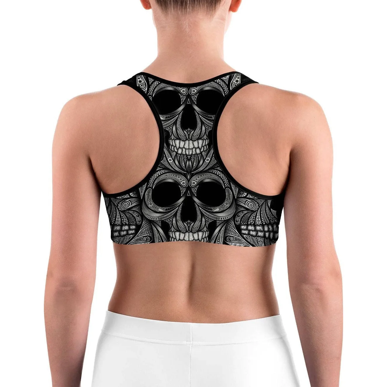 Ornamental Skull Sports Bra