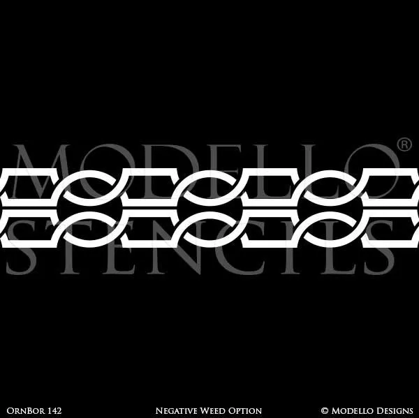 OrnBor142 Custom Border Stencil