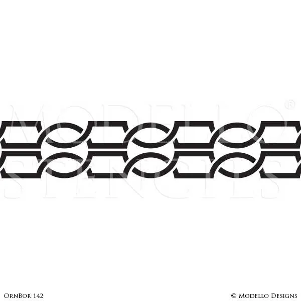 OrnBor142 Custom Border Stencil