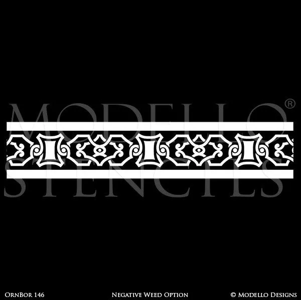 OrnBor146 Custom Border Stencil