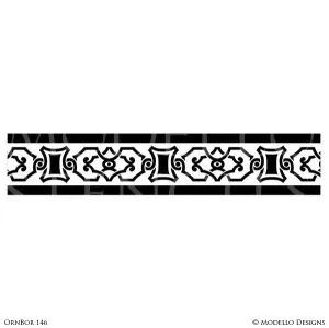 OrnBor146 Custom Border Stencil