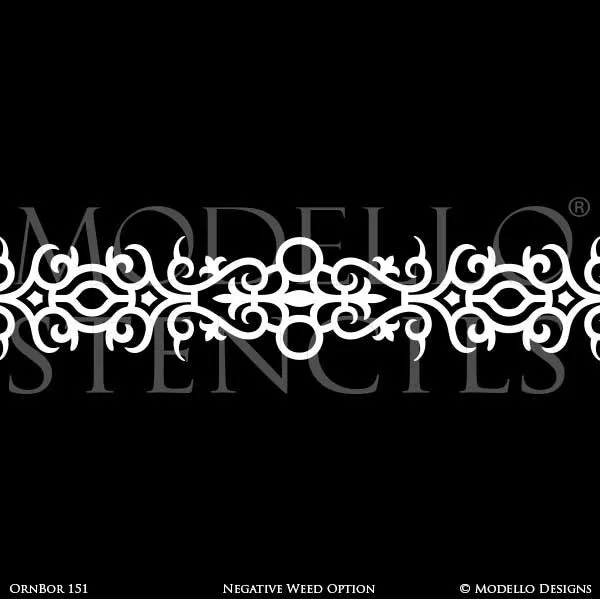 OrnBor151 Custom Border Stencil