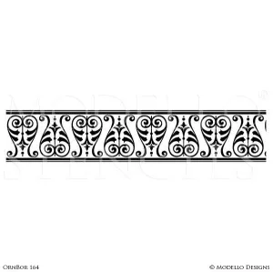 OrnBor164 Custom Border Stencil